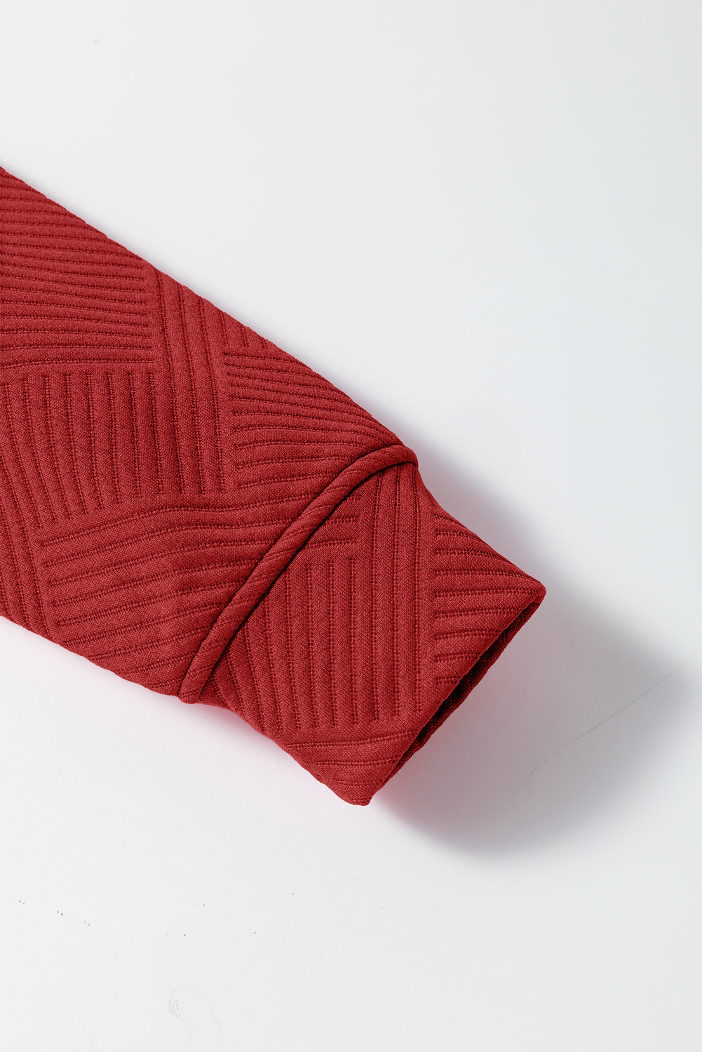 Navy Blue Textured Loose Slouchy Long Sleeve Top and Pants Set Two Piece Pants Sets 1098dd02191450ff