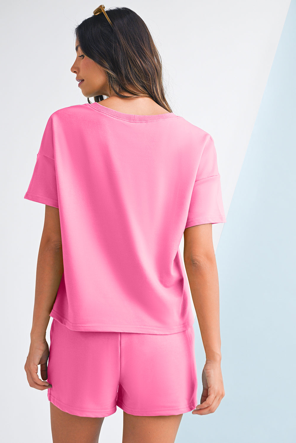 Bonbon Patchwork Shorts Set Two Piece Shorts Sets 31de70f8e2d4d9f2