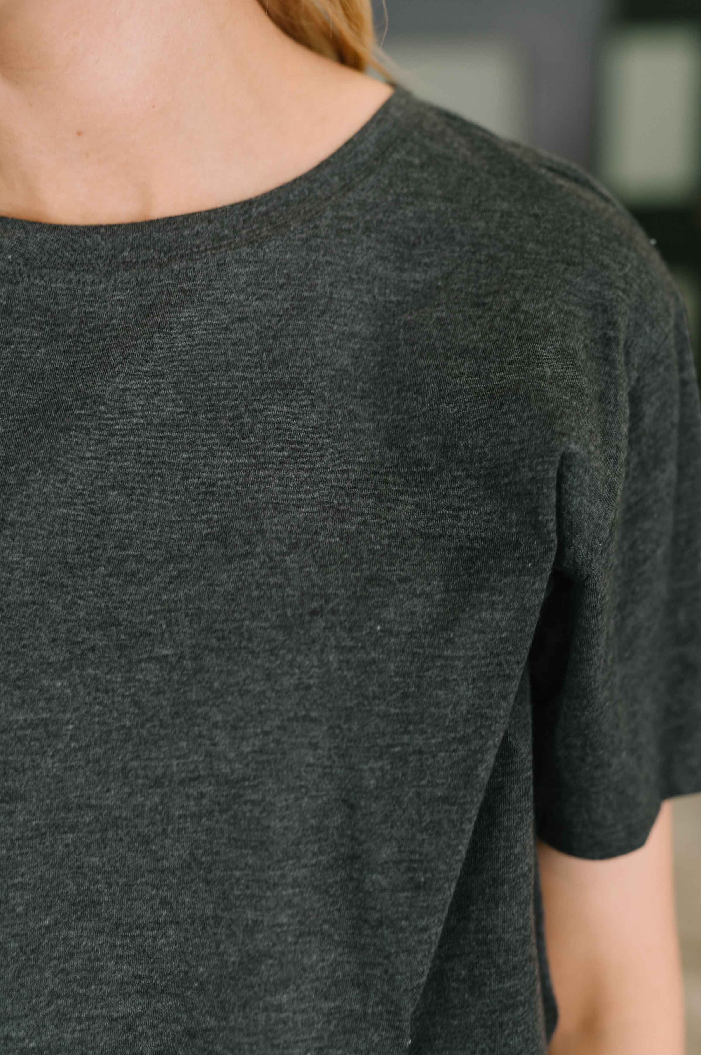 Rest Assured Basic Relaxed Tee in Charcoal
