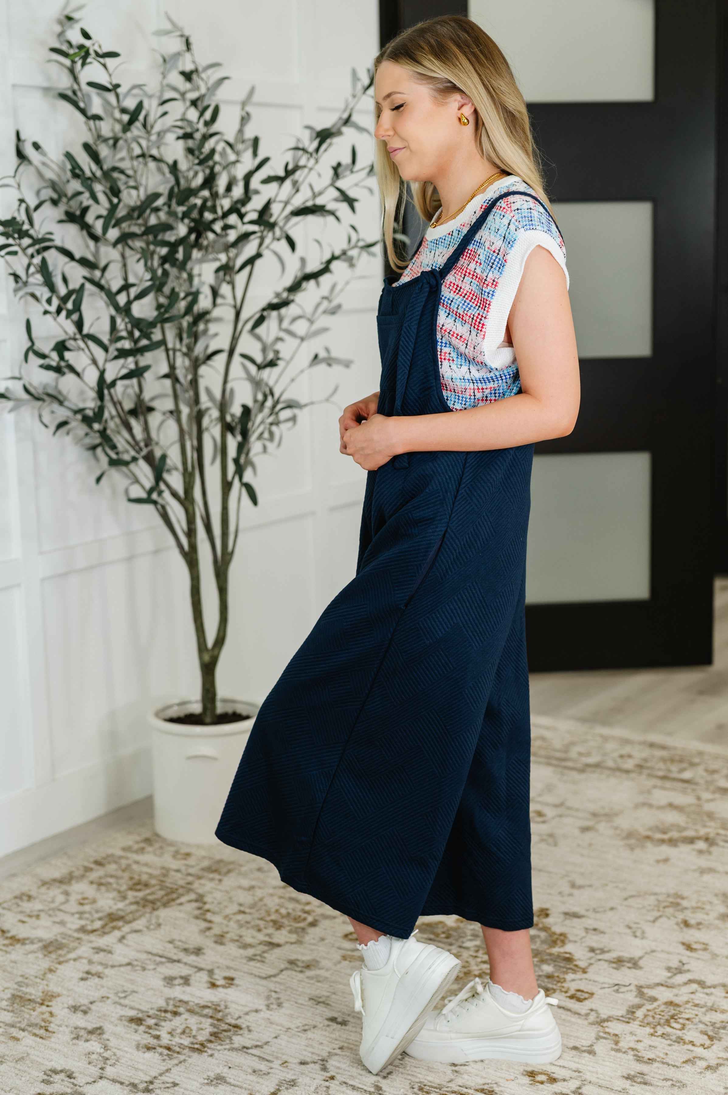 Suit Yourself Adjustable Strap Jumpsuit in Navy