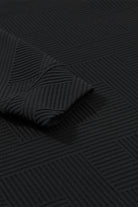 Navy Blue Textured Loose Slouchy Long Sleeve Top and Pants Set Two Piece Pants Sets 044ca2748b6bce69