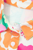 Green Floral Puff Sleeve Buttoned Babydoll Dress Short Dresses 1cdcfe0d66e4b7e8