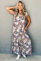 Sky Blue Floral Sleeveless Pocketed Wide Leg Jumpsuit Jumpsuits 33d3d4b15d2137d2
