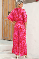 Rose Leopard Belted Jumpsuit Jumpsuits 431f1fee38fde85f