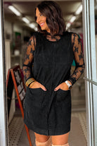 Beige Corduroy Mini Dress Short Dresses 47236f82abd7baa8