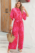 Rose Leopard Belted Jumpsuit Jumpsuits 4878f1fe76869c0f