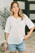 Beginning to Care Textured Oversized Top