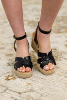 Behold Black Braided Twine Wedge