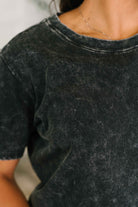 Had to Be There Mineral Wash Tee in Ash Black