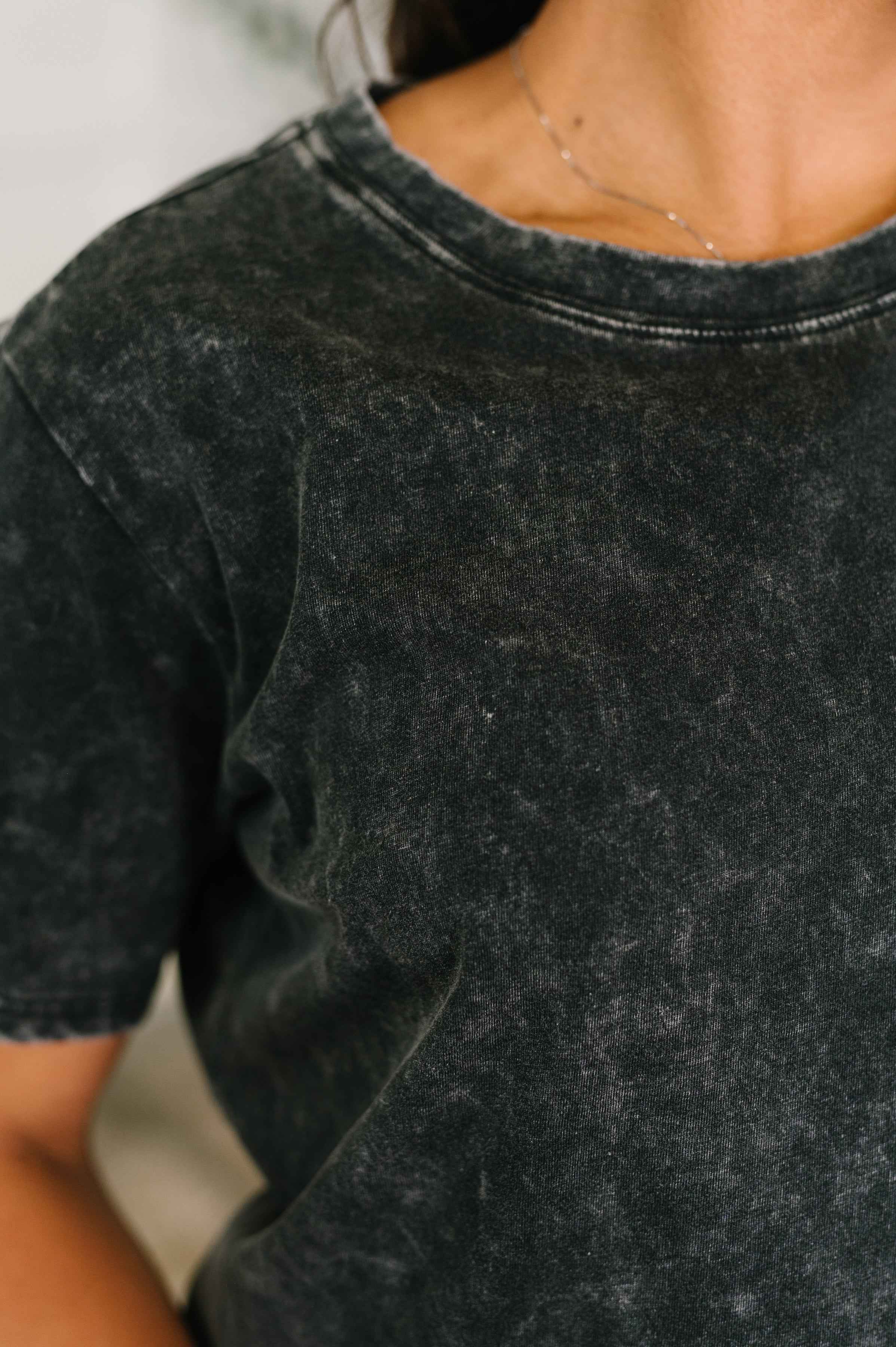 Had to Be There Mineral Wash Tee in Ash Black