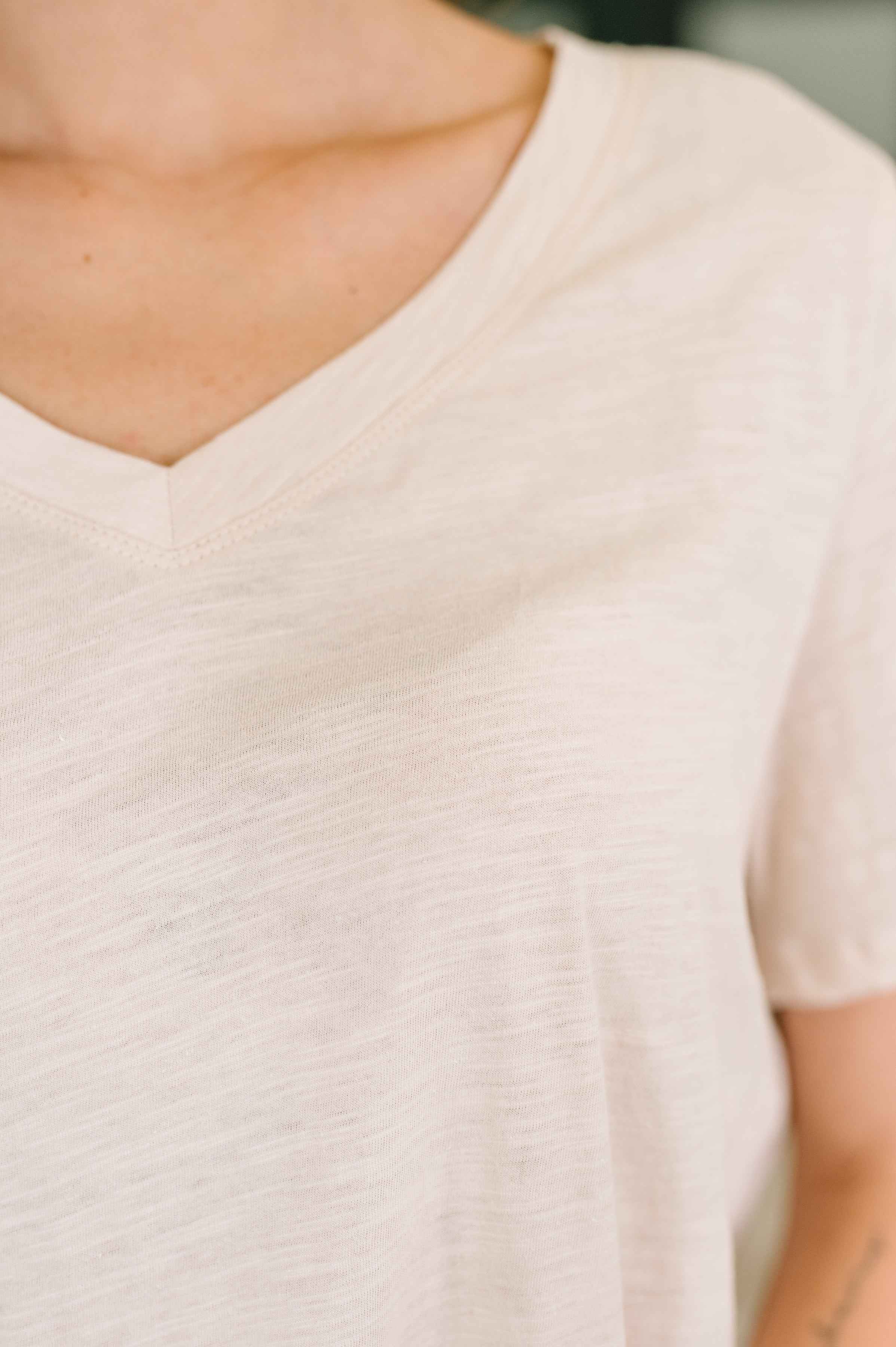 I Don't Have to Choose V-Neck Tee in Oatmeal