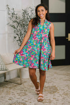 Lizzy Three Tier Tank Dress in Large Ditsy Floral