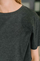 Rest Assured Basic Relaxed Tee in Charcoal