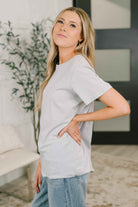 Rest Assured Basic Relaxed Tee in Heather Grey