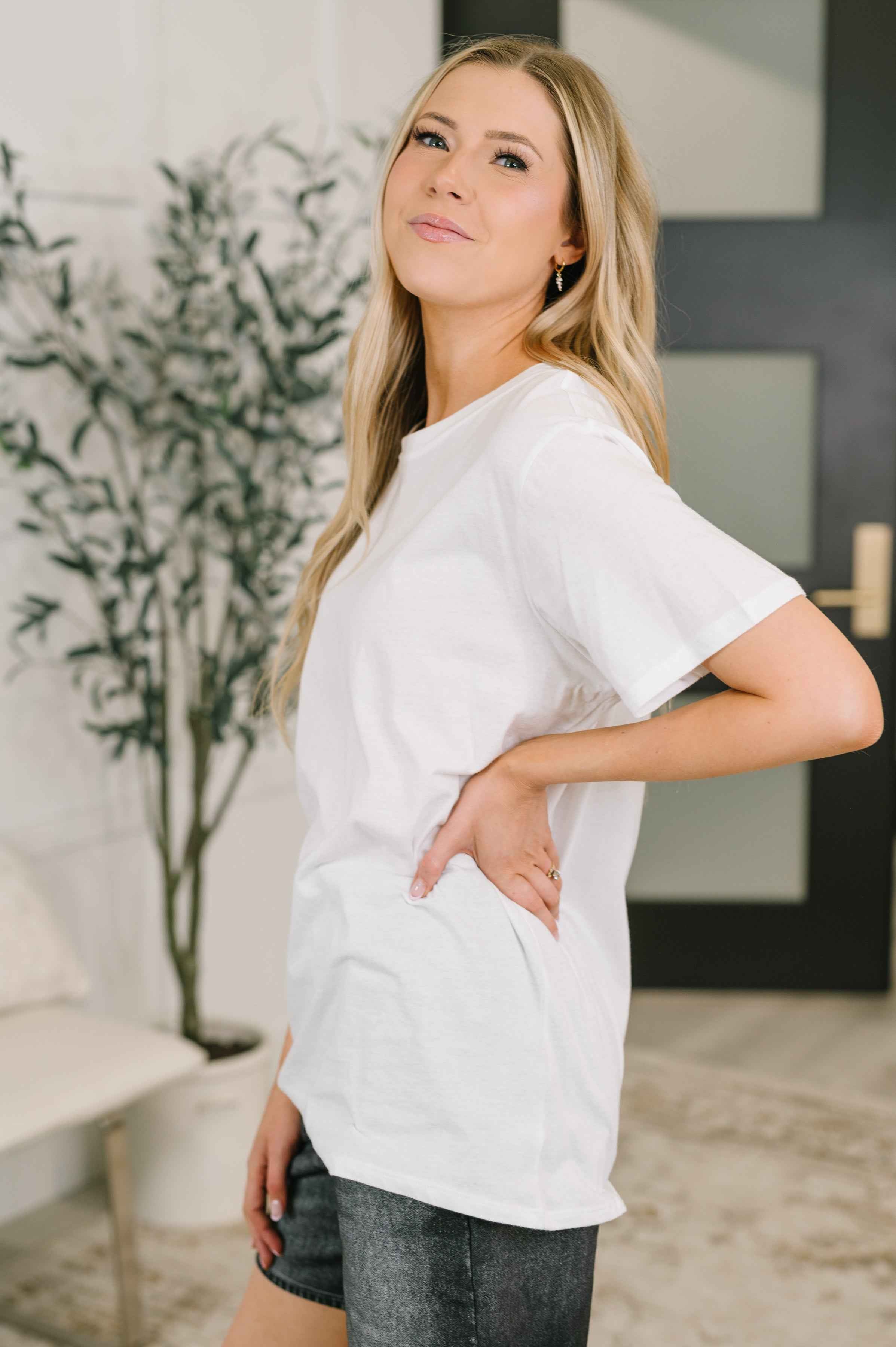 Rest Assured Basic Relaxed Tee in White