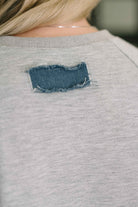 Star Stud Distressed Applique Top