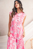 Pink Floral Print Sleeveless Wide Leg Jumpsuit Jumpsuits b1e807df01ed5398