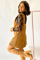 Beige Corduroy Mini Dress Short Dresses c415319d5d78786c