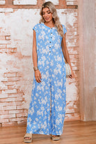 Pink Floral Print Sleeveless Wide Leg Jumpsuit Jumpsuits df6fd0e461eff7f9