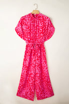 Rose Leopard Belted Jumpsuit Jumpsuits f1a5238931460048