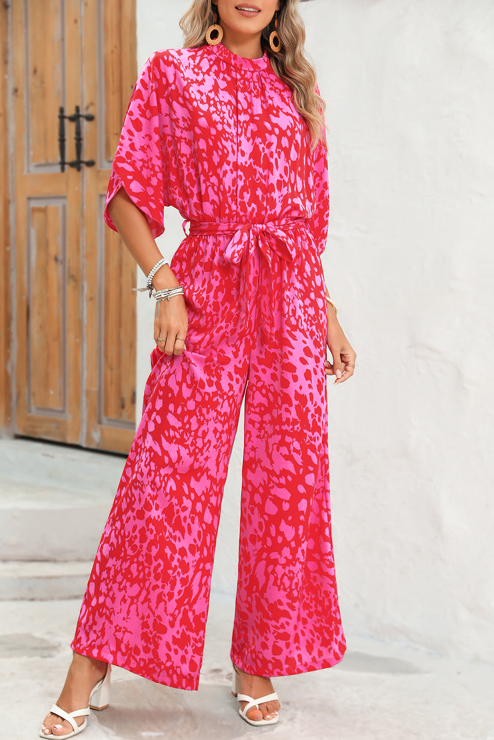 Rose Leopard Belted Jumpsuit Jumpsuits f474270a8c9f9f0c