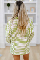 Red Stripe Collared V Neck Drop Shoulder Pullover and Skirt Set Two Piece Skirt Sets f4e20aed3def37d7