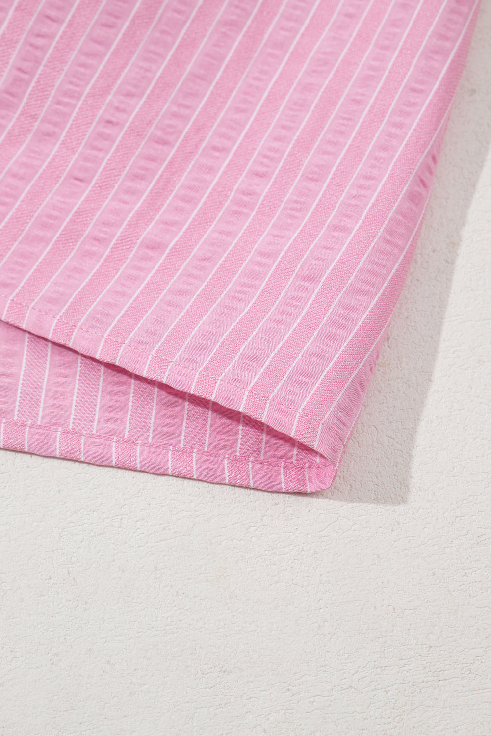 Pink Striped V Neck Puff Sleeve Frill Tiered Maxi Dress Maxi Dresses fac08a726beda096